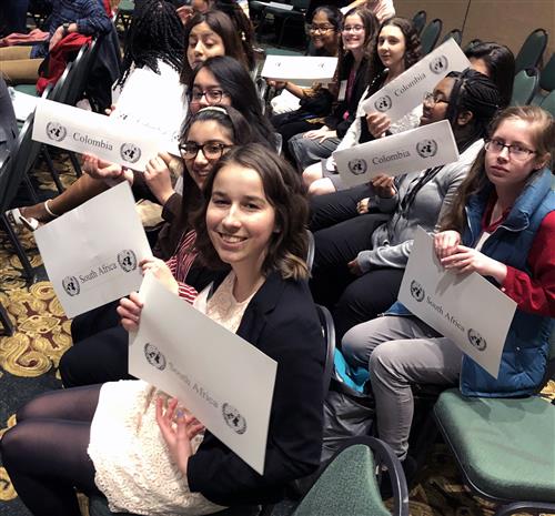 Students at Model UN conference 